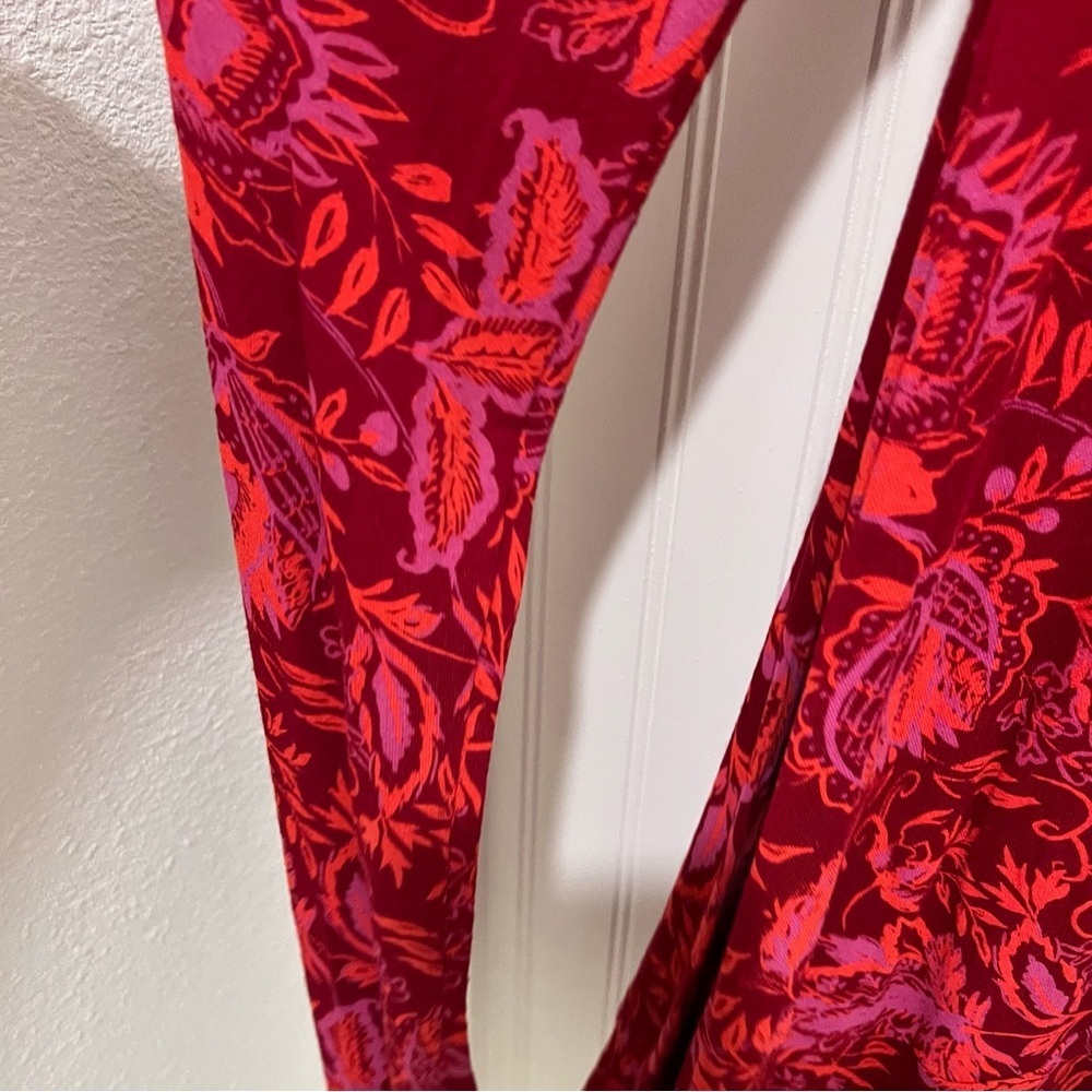 Free People Red and Pink Floral Blouse - Picture 4 of 9